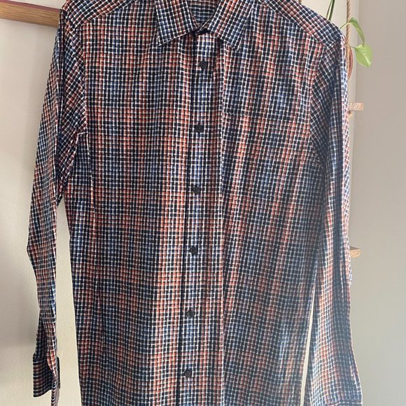 NEW Men's Perry Ellis patterned l/s button down shirt - Picture 1 of 3